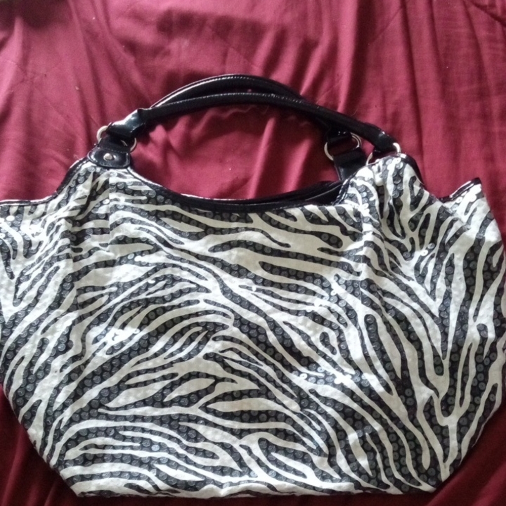 Chateau Zebra Pattern Shoulder Bag